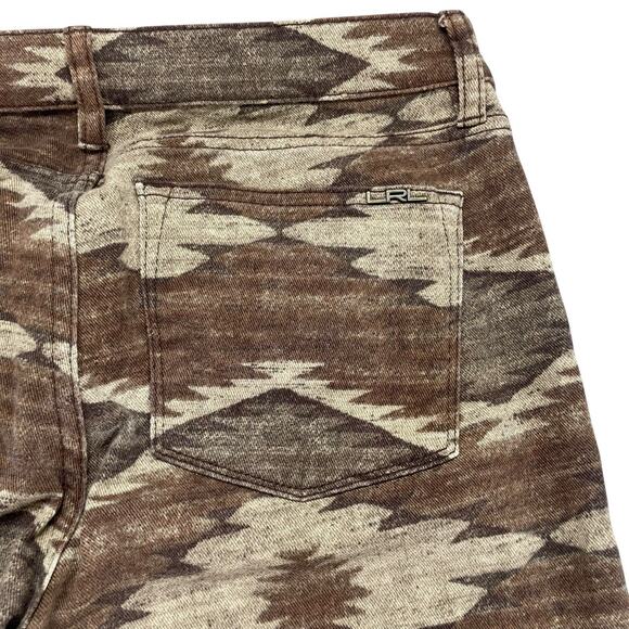 RALPH LAUREN Western Aztec Modern Skinny Jeans Womens Sz 8 Tribal Brown Navajo - Picture 7 of 14